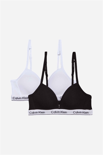 Calvin Klein 2pk Triangel BH - Vit / Svart